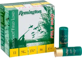 Патрон Remington Shurshot Field Load FW кал.12/70 дріб №4 (3,1 мм) навішування 32 грам/ 1 1/8 унції. Без контейнера.